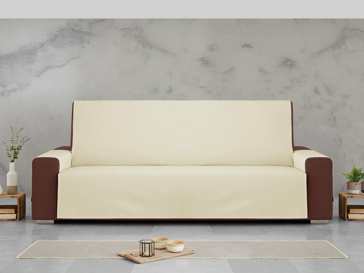 Funda cubre sofá protector liso 190 cm rosa ROYALE